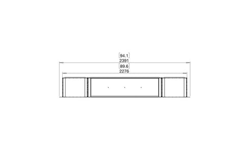 Ecosmart Fire Flex 86SS.BX2 Single Sided Fireplace Insert - Black Finish / Black Burner - ESF.FX.86SS.BX2.B